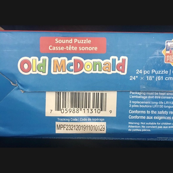 (SOLD) Old McDonald Sing A Long 24pc Sound Floor Puzzle Educational Toy - Picture 12 of 14